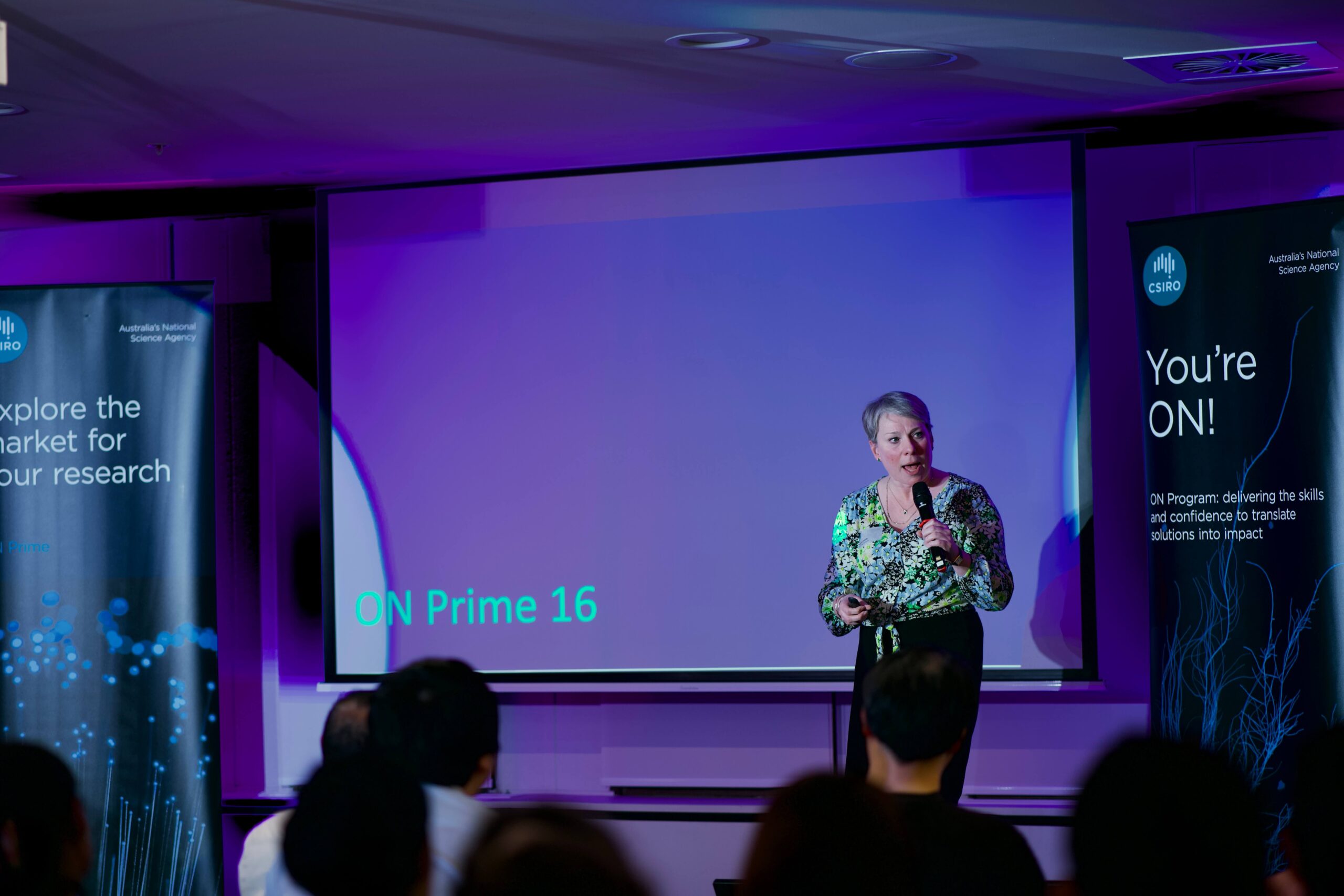 Joanne Jacobs presenting at CSIRO ON Prime Showcase